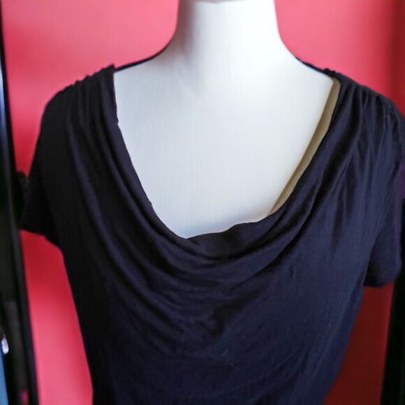 Dante Malan Navy cowl Neck T-Shirt - L - Picture 3 of 5